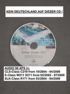 CD Navigation MERCEDES AUDIO 50 APS NTG1 ESPANA FRANCE ITALIA GB IRE 2004 V2.2 - Bild 1 von 3