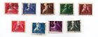 Timbres HONGRIE  9 timbres anciens oblitérés - Les Combattants Liberté Hongroise