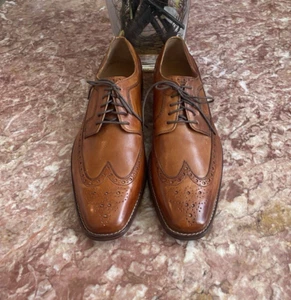 New Cole Haan Men's Wingtip British Tan Leather Brogue Grand OS Oxford 10M, $298 - Picture 1 of 10
