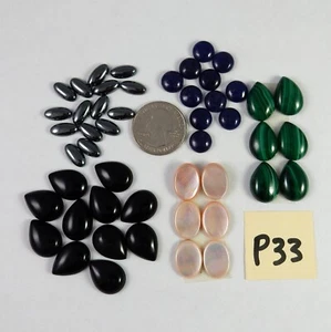 Lote de cabujones mixtos de paquetes de cabinas suministros de joyería de varias piedras p33 - Imagen 1 de 1