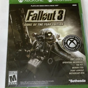 Fallout 3 Game of the Year Edition (Microsoft Xbox One 360, 2009) New Green - Picture 1 of 7