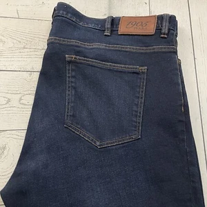 Jos. A. Bank Men's W44 x L32 Blue Straight Leg Dark Wash Denim Jeans - Picture 1 of 9