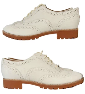 Sperry Top Sider Womens US 7 M Ashbury Wingtip Oxford Sand Color EUC - Picture 1 of 17