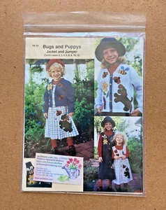 Mary's Patterns, Bugs and Puppies, Jacket and Jumper, girl's sizes 2 - 12 - Picture 1 of 1