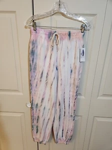 NWT Old Navy Women's Pink & Blue Tie-Dye Jogger Pants Size Small Specially Dyed - Picture 1 of 12