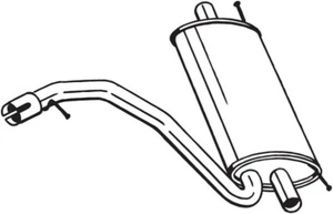 181 CV SILENZIATORE POSTERIORE PER VOLVO XC60 156 D4 AWD KW 133 CV 181 - Imagen 1 de 1