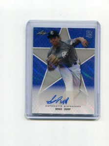 2020 Leaf Perfect Game Showcase Autographs Blue Shimmer Gage Jump Auto 1/1