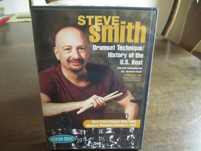 DRUMSET TECHNIQUE/ HISTORY OF THE U.S. BEAT By Steve Smith - 2 DVDs VG++ $7.95 - Image 1 of 4