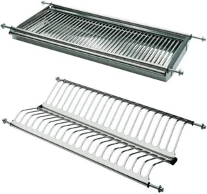 KIT Scolapiatti Acciaio Inox 18/10 con Supporto Vasca cm 76 Per Mobile 80 - Foto 1 di 7