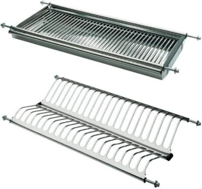 KIT Scolapiatti Acciaio Inox 18/10 con Supporto Vasca cm 56 Per Mobile 60 - Immagine 1 di 4