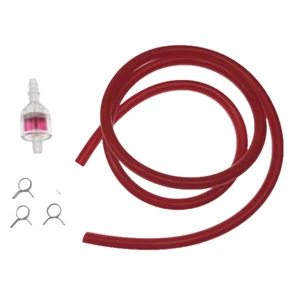 Benzinschlauch Klemme Benzinfilter Set 5x8 PVC Rot 1 meter Roller Mofa Moped - Bild 1 von 1