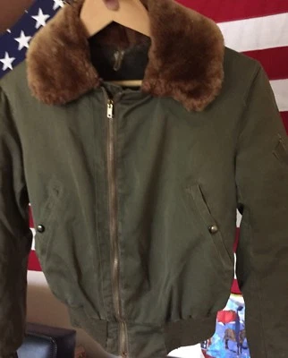 Vintage WWII USAAF US ARMY AIR FORCE Type B-15 Flight Flying Bomber Jacket. - Image 1 of 4