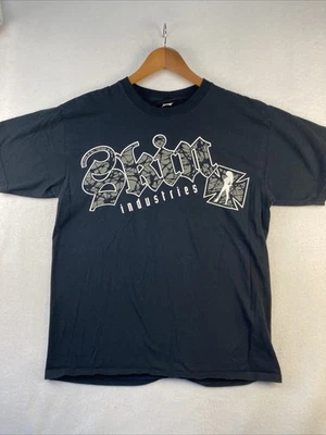 Camisa Y2K Vintage Piel Negra Industrias Cyber Goth Grunge Talla Grande Usada en Excelente Condición Foto 1 de 4