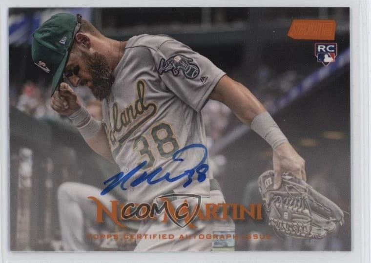 2019 Topps Stadium Club Retail Orange Foil /5 Nick Martini Rookie Auto RC - Image 1 of 2