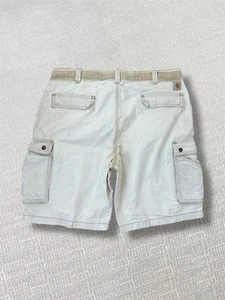 Carhartt Cargo Shorts Men Size W40 Beige Vintage Canvas Urban Streetwear 90s Y2K - Picture 1 of 5