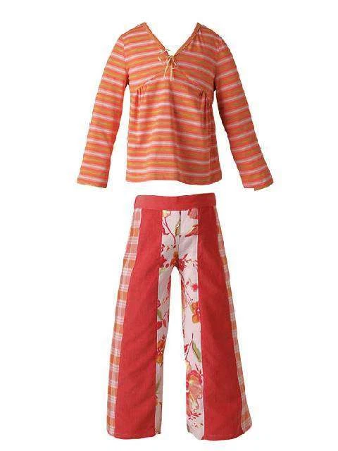 NUEVO CONJUNTO CONJUNTO DE 2 PANTALONES MADDIE TOP BABY LULU FALL PEONY 6X Foto 1 de 1