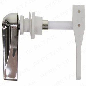 CHROME BATHROOM FLUSH HANDLE TOILET LEVER KIT Cistern Tank Plumbing Replacement - Picture 1 of 3