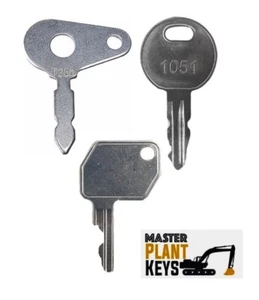 3 Key Master Plant Dumper Truck Key Set for Thwaites Lucas JCB Benford Terek - Picture 1 of 2