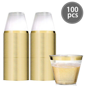 10/50/100pcs Clear Disposable Glass Shot Home Party Cups Catering Hard Plastic