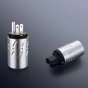 Connettore di alimentazione USA HIFI IEC puro rame placcato rodio puro spina donna - Foto 1 di 4