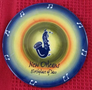 Vintage New Orleans Birthplace of Jazz Ceramic Trivet Souvenir - Picture 1 of 2