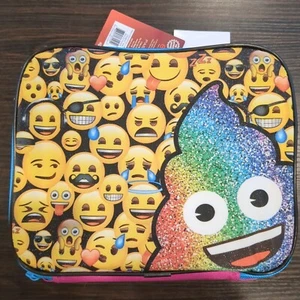 Emoji Official Lunch Box With Sparkles - 2016 - New With Tags - Picture 1 of 5