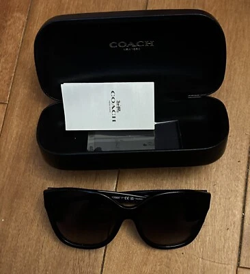 Nuevas GAFAS DE SOL Coach 5002T3 Lente Negra Polarizada con Estuche Original, Limpiar Papeleo Foto 1 de 4