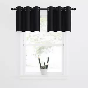 Small Kitchen Window Curtains Valances - Thermal Insulated Home Decor Blackout G - Picture 1 of 9