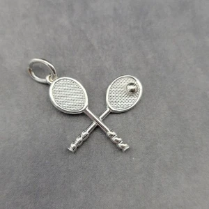 Tiffany & Co. Plata de Ley 925 Raqueta de Tenis Raqueta Pelota Dije Colgante - Imagen 1 de 5