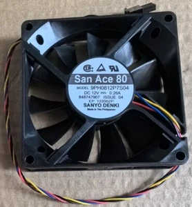 Ventilador de bola de control de temperatura sanyo 9PH0812P7S04 12V 0.26A 8015 cuatro hilos PWM - Imagen 1 de 4