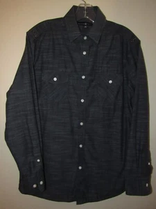 Beverly Hills Polo Club Dark Blue Long Sleeve Button Down Men's M Shirt  - Picture 1 of 11