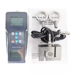 Medidores de fuerza de tracción de empuje digitales con sensor externo ±500 kgf ±4900N ±1100 lbf - Imagen 1 de 16