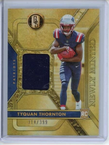Parche de novato Tyquan Thornton 2022 estándar de oro recién acuñado/399 SP Patriots RC - Imagen 1 de 2