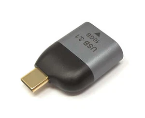 USB 3.1 Gen 2 Adapter Type C Male to Female Cable in Gray - Picture 1 of 5