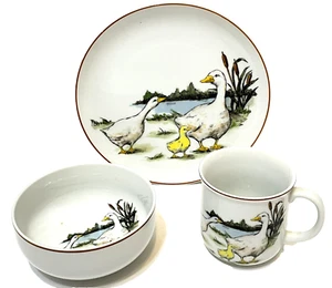 Vintage Nantucket Duck Family Salad Plate Bowl Coffee Tea Cup Lot of 3 - Picture 1 of 7