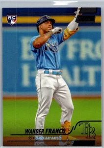 2022 Topps Stadium Club Black Foil Rookie RC Wander Franco #100 Tampa Bay Rays - Picture 1 of 2
