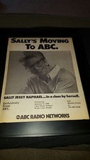 Sally Jessy Raphael Rare Original ABC Radio Promo Poster Ad Framed!