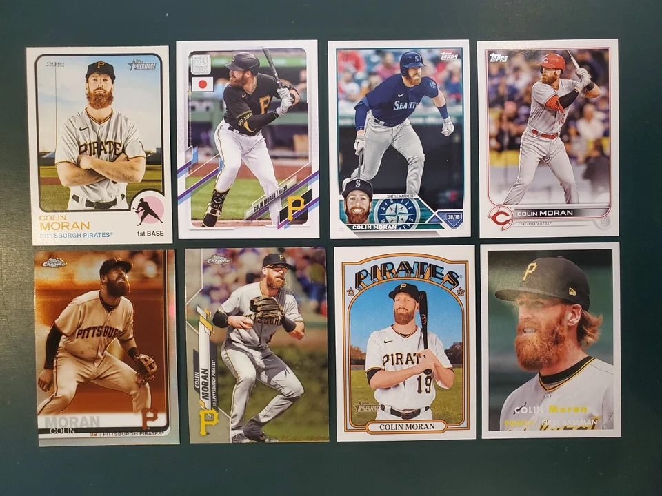 COLIN MORAN - Lot of (8) DIFFERENT CARDS - Topps 2019-2023 PIRATES MARINERS - Image 1 of 1