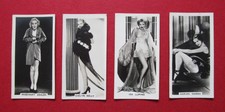 CARRERAS FOUR 1937  REAL PHOTO SERIES 2 CIGARETTE CARDS  FILM STARS  4-31-37-38