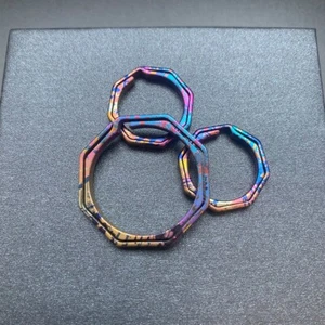 3PC DIY Colorful Titanium Alloy Key Ring EDC Key Ring Fast Hanging Car Key - Picture 1 of 7