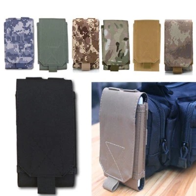 Tactical Army MOLLE Bag Hook Loop Belt Pouch Holster Case For iPhone Cell Phone