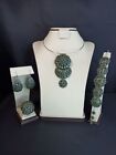 Handmade Polymer Clay Jewelry Set · Dark Green Set · №50