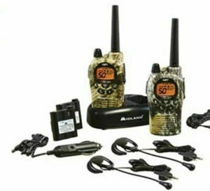 NOWY WALKIE TALKIE MIDLAND GXT1050 56 KM 5W+ KONWERTER 220V + ZESTAWY SŁUCHAWKOWE Radiotelefony - Zdjęcie 1 z 3