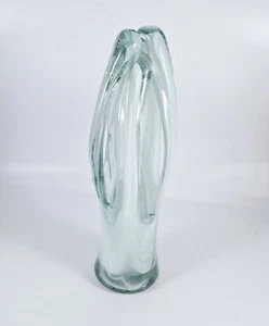 Mid Century Murano Style Hand Blown Swirl Open sided art glass sculpture 8.5" - Picture 1 of 7