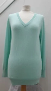 Dannii Minogue Long Sleeve V-Neck Jumper mint new size Medium petite QVC - Picture 1 of 3