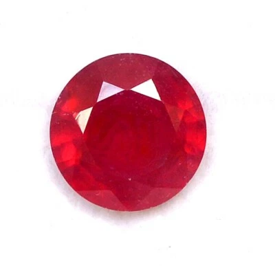 12 mm Natural Ruby Round Cut 9.09 Cts Faceted Mozambique Loose Gemstone GF - Image 1 of 4