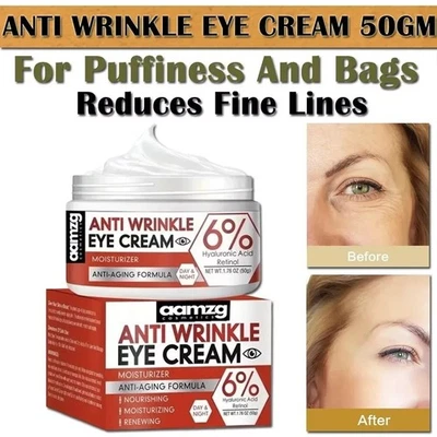 Creme para os olhos masculino 6 em 1 creme antienvelhecimento combate bolsas para os olhos manchas escuras ~ 50gm - Imagem 1 de 4