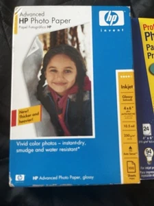HP Advanced Photo Paper 4x6 Glossy /100 Sheets Plus Bonus With Purchase - Zdjęcie 1 z 6