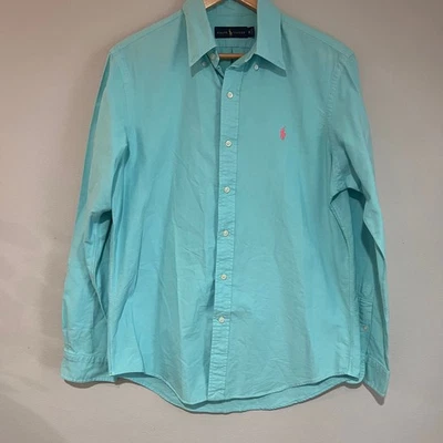 Polo Ralph Lauren Men's Classic Fit, Twill Button Down Shirt, Blue, medium - Image 1 of 4