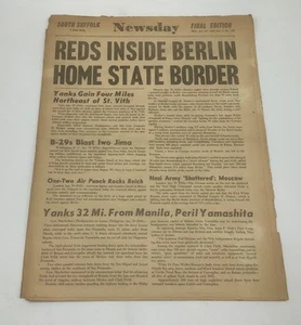 NY Newsday Long Island Newspaper 1st Year Publication-Jan 29, 1945-COMPLETE-RARE - Picture 1 of 7